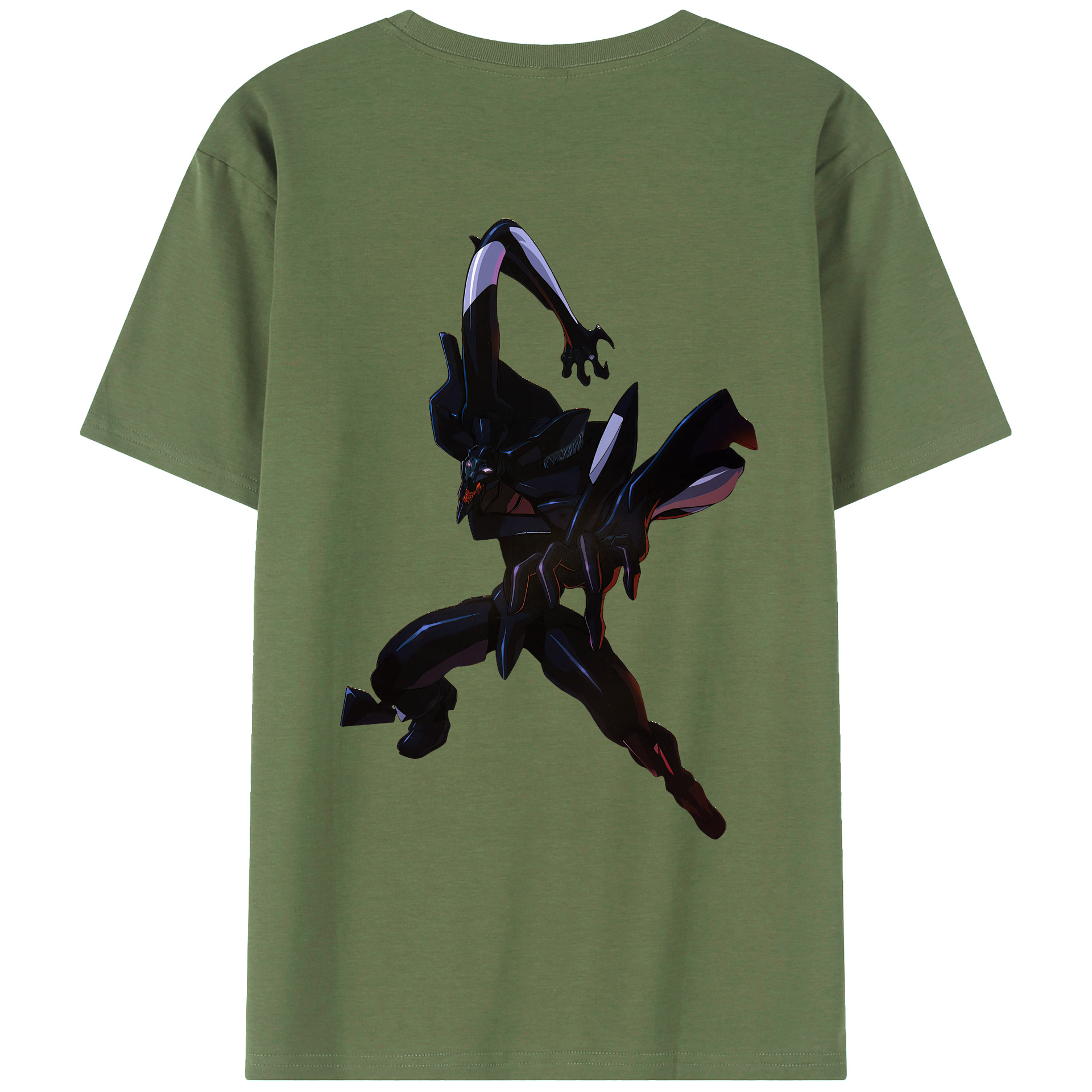 （画像用） EVA 新世紀エヴァンゲリオン 綿100％ メンズ半袖Tシャツ（バックプリント） 通気性